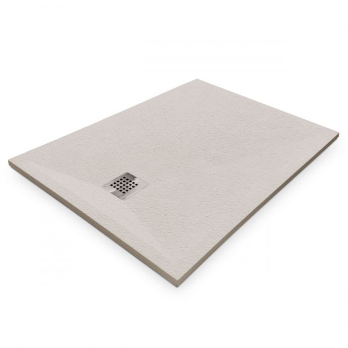 Cădiță de duș 70x90 cm formă dreptunghiulară culoare crem din compozit Eliza Cream [2]
