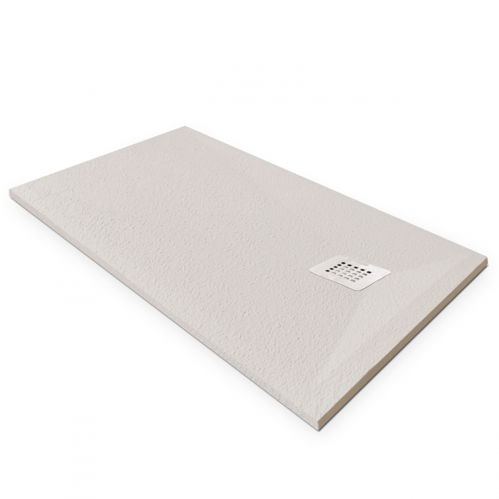 Cădiță de duș 80x120 cm formă dreptunghiulară culoare crem din compozit Eliza Cream [4]