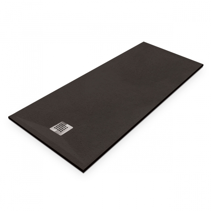 Cădiță de duș 70x140 cm formă dreptunghiulară culoare neagră din compozit Eliza Black [2]