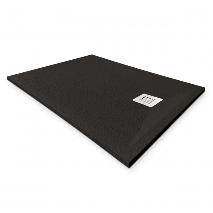 Cădiță duș 70x90 cm formă dreptunghiulară culoare neagră din compozit Eliza Black [4]