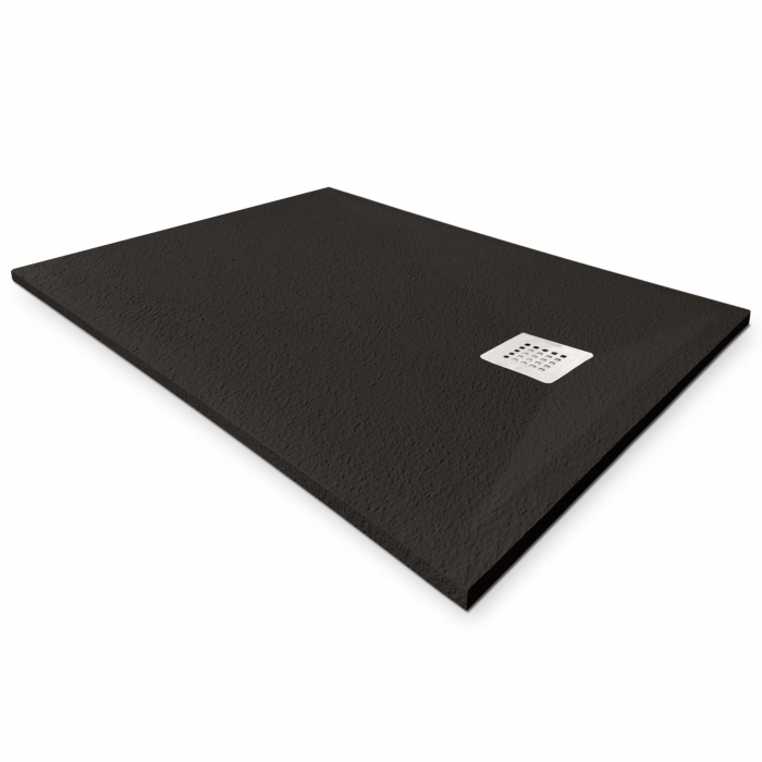 Cădiță duș 90x120 cm formă dreptunghiulară culoare neagră din compozit Eliza Black [4]