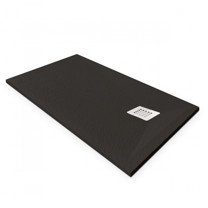 Cădiță duș 90x140 cm formă dreptunghiulară culoare neagră din compozit Eliza Black [2]