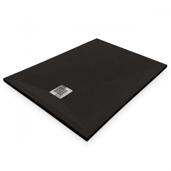 Cădiță duș 70x90 cm formă dreptunghiulară culoare neagră din compozit Eliza Black [2]
