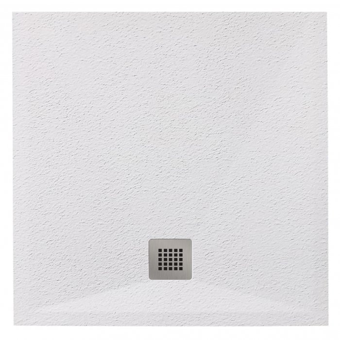Cădiță de duș 90x90 cm formă pătrată culoare albă din compozit Eliza White [1]
