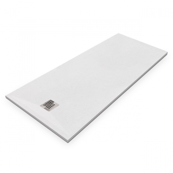 Cădiță de duș 70x140 cm formă dreptunghiulară culoare albă din compozit Eliza White [2]