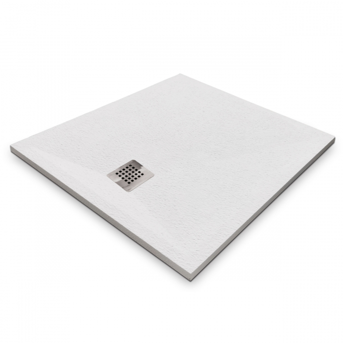 Cădiță de duș 90x90 cm formă pătrată culoare albă din compozit Eliza White [2]