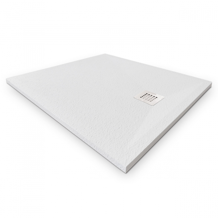 Cădiță de duș 80x80 cm formă pătrată culoare albă din compozit Eliza White [4]