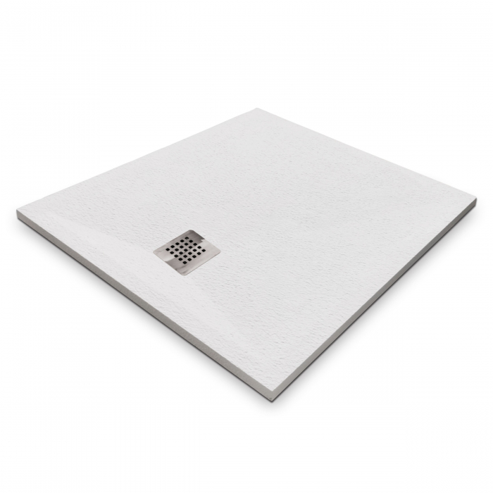 Cădiță de duș 80x80 cm formă pătrată culoare albă din compozit Eliza White [2]