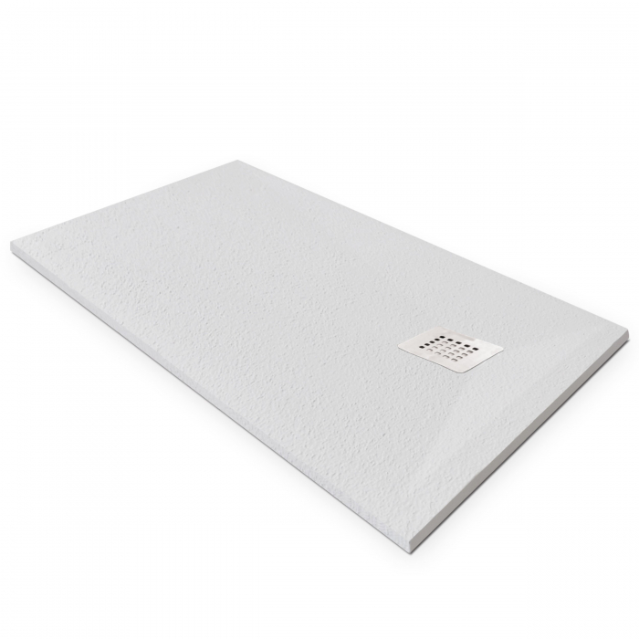 Cădiță de duș din compozit mărime 70x120 cm formă dreptunghiulară culoare albă model Eliza White [4]