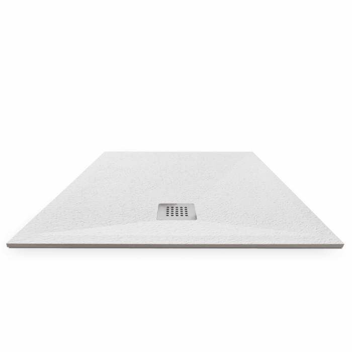 Cădiță de duș 70x140 cm formă dreptunghiulară culoare albă din compozit Eliza White [3]
