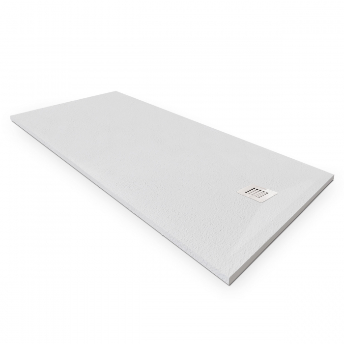 Cădiță de duș 70x140 cm formă dreptunghiulară culoare albă din compozit Eliza White [4]