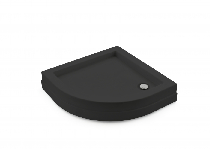 Cădiță duș 70x70 cm formă pătrată culoare neagră din acril sanitar Ema Black [2]