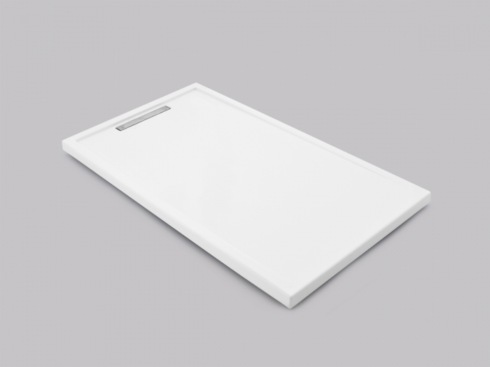 Cădiță de duș din acril sanitar mărime 80x140 cm culoare albă formă dreptunghiulară model Iris White [3]
