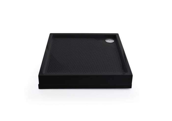 Cădiță de duș din acril sanitar mărime 90x90 cm culoare neagră formă pătrată model Lara Black [2]