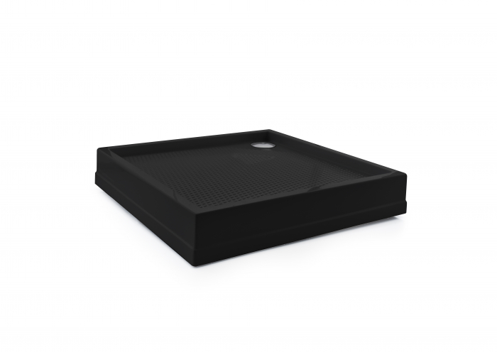 Cădiță de duș din acril sanitar mărime 90x90 cm culoare neagră formă pătrată model Lara Black [3]