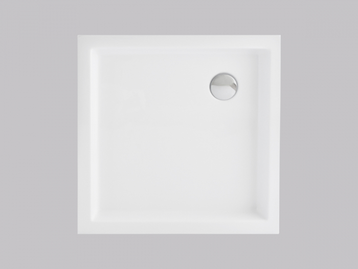 Cădiță de duș din acril sanitar mărime 80x80 cm culoare albă formă pătrată model Raisa White [8]