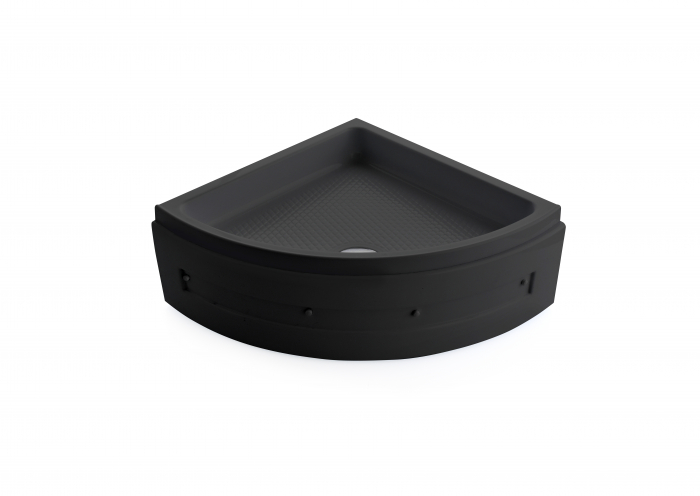 Cădiță de duș 90x90 cm formă pătrată culoare neagră din acril sanitar Selena Black [3]