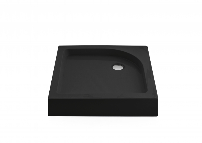 Cădiță de duș din acril sanitar mărime 80x80 cm culoare neagră formă pătrată model Sephora Black [2]
