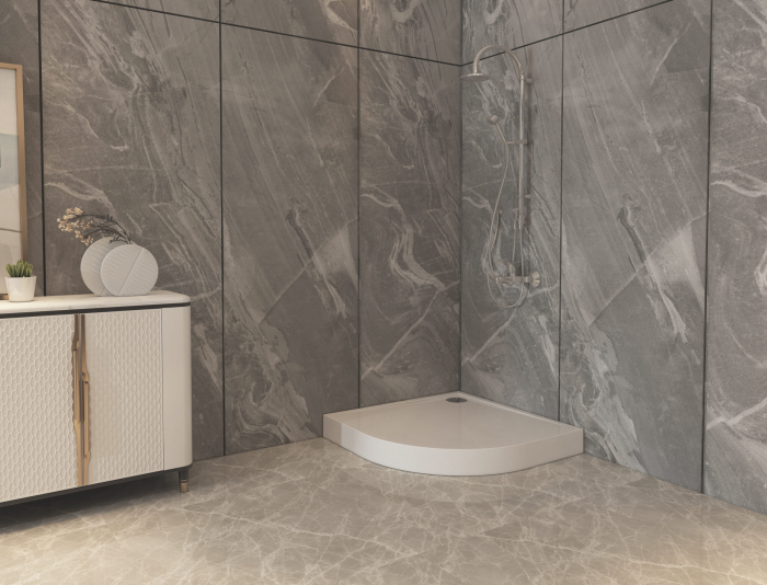 Cădiță de duș din acril sanitar mărime 90x90 cm culoare albă formă pătrată model Semi White [6]