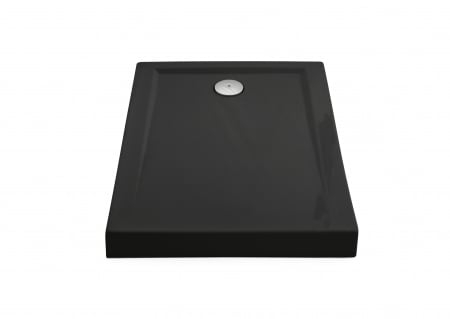 Cădiță de duș din acril sanitar mărime 70x100 cm culoare neagră formă dreptunghiulară model Achile Black [2]