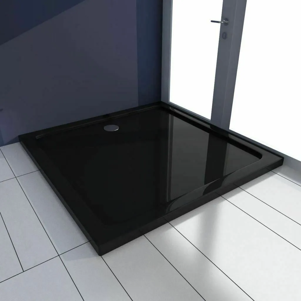 Cădiță de duș mărime 80x100 cm culoare neagră formă dreptunghiulară din acril sanitar model Savoy Black [2]