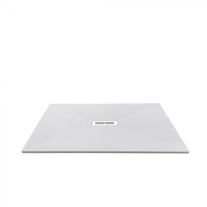 Cădiță de duș 80x160 cm formă dreptunghiulară culoare albă din compozit Electra White [4]