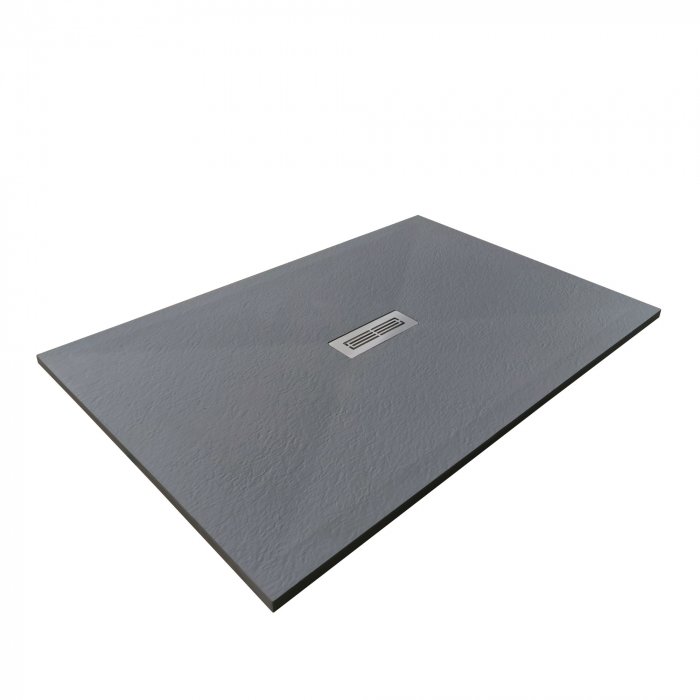 Cădiță duș 90x120 cm formă dreptunghiulară culoare gri din compozit Electra [3]