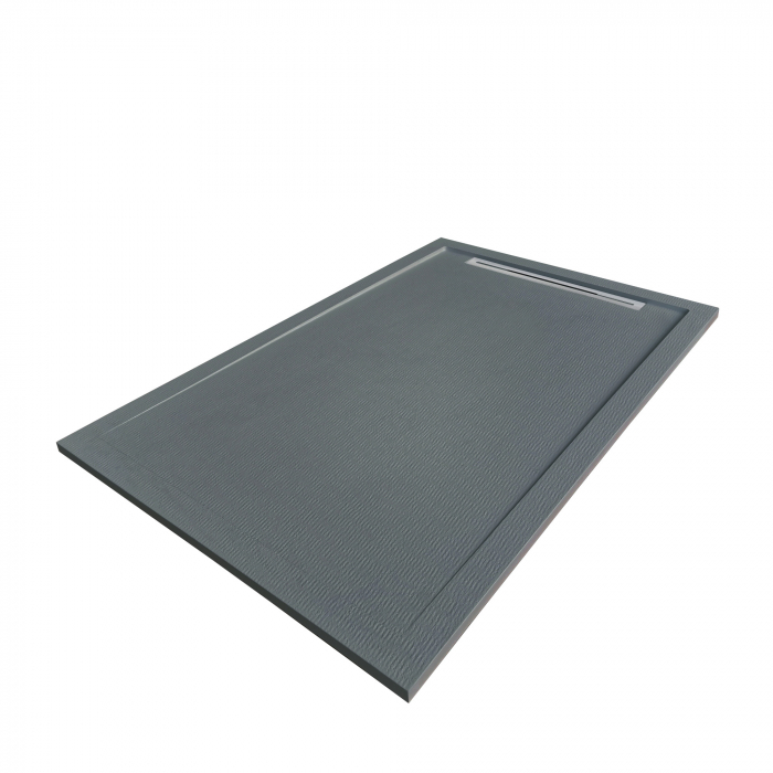 Cădiță duș 90x120 formă dreptunghiulară culoare gri din compozit Freya [5]