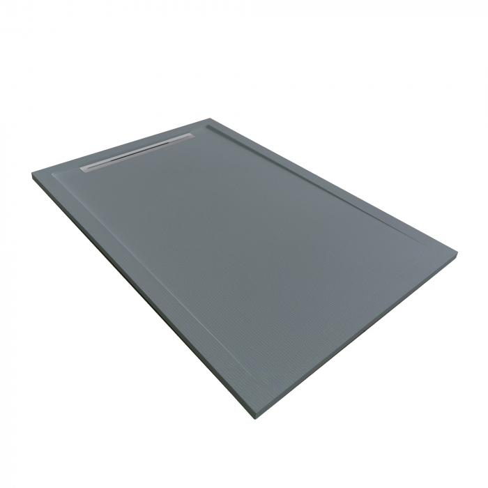 Cădiță duș 90x120 formă dreptunghiulară culoare gri din compozit Freya [3]
