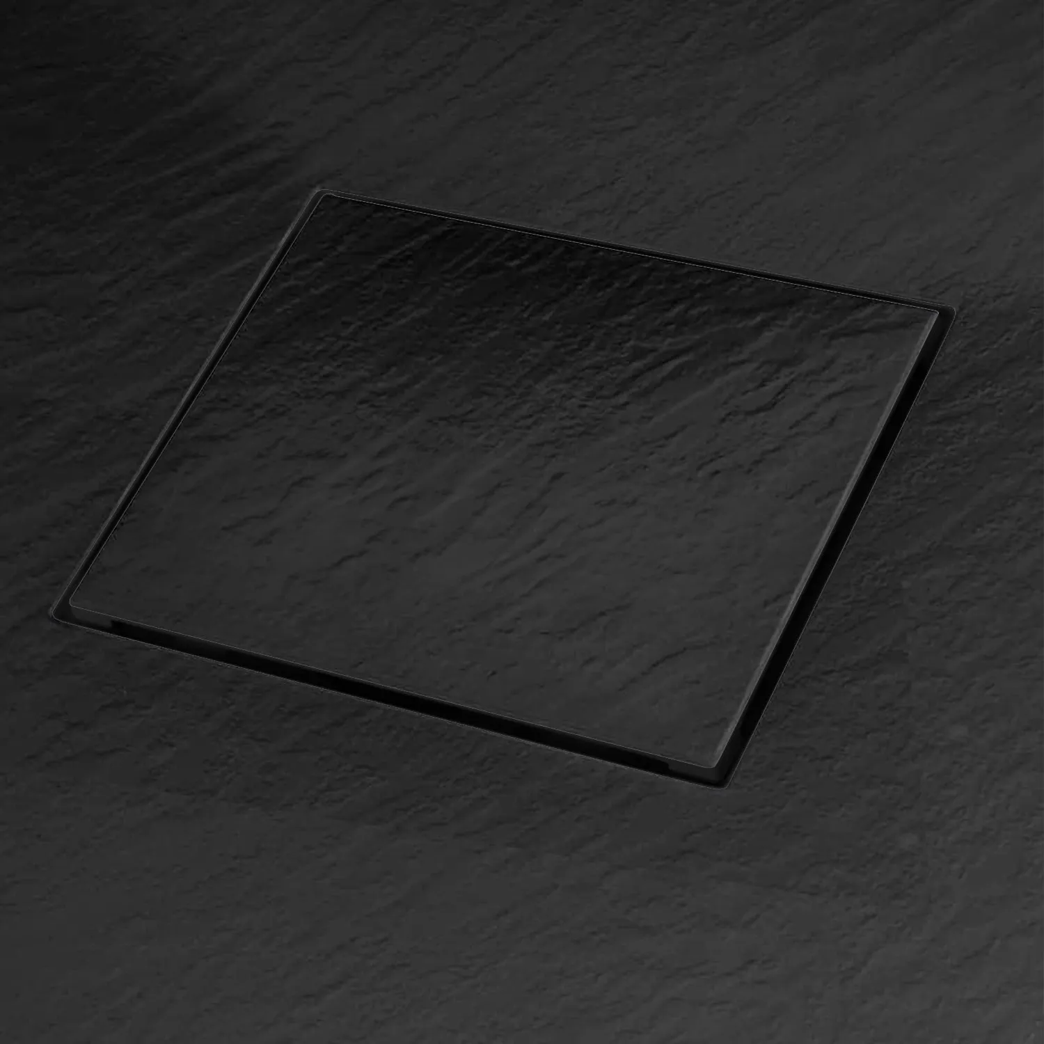 Cădiță duș din compozit/ABS mărime 90x90 cm formă pătrată culoare neagră model Magnum Black [6]