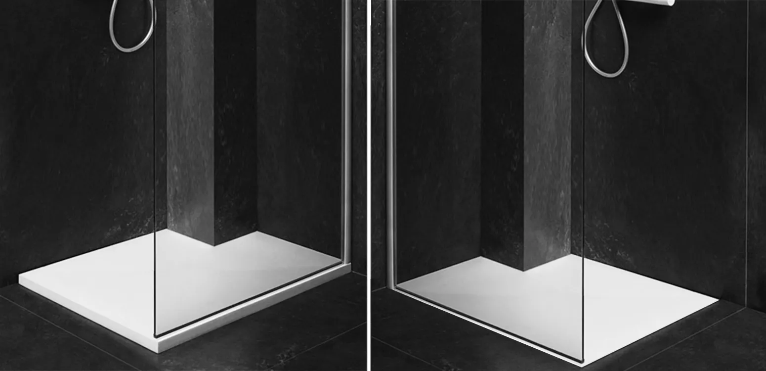 Cădiță duș din compozit/ABS mărime 80x100 cm formă dreptunghiulară culoare albă model Bazalt Long White [6]
