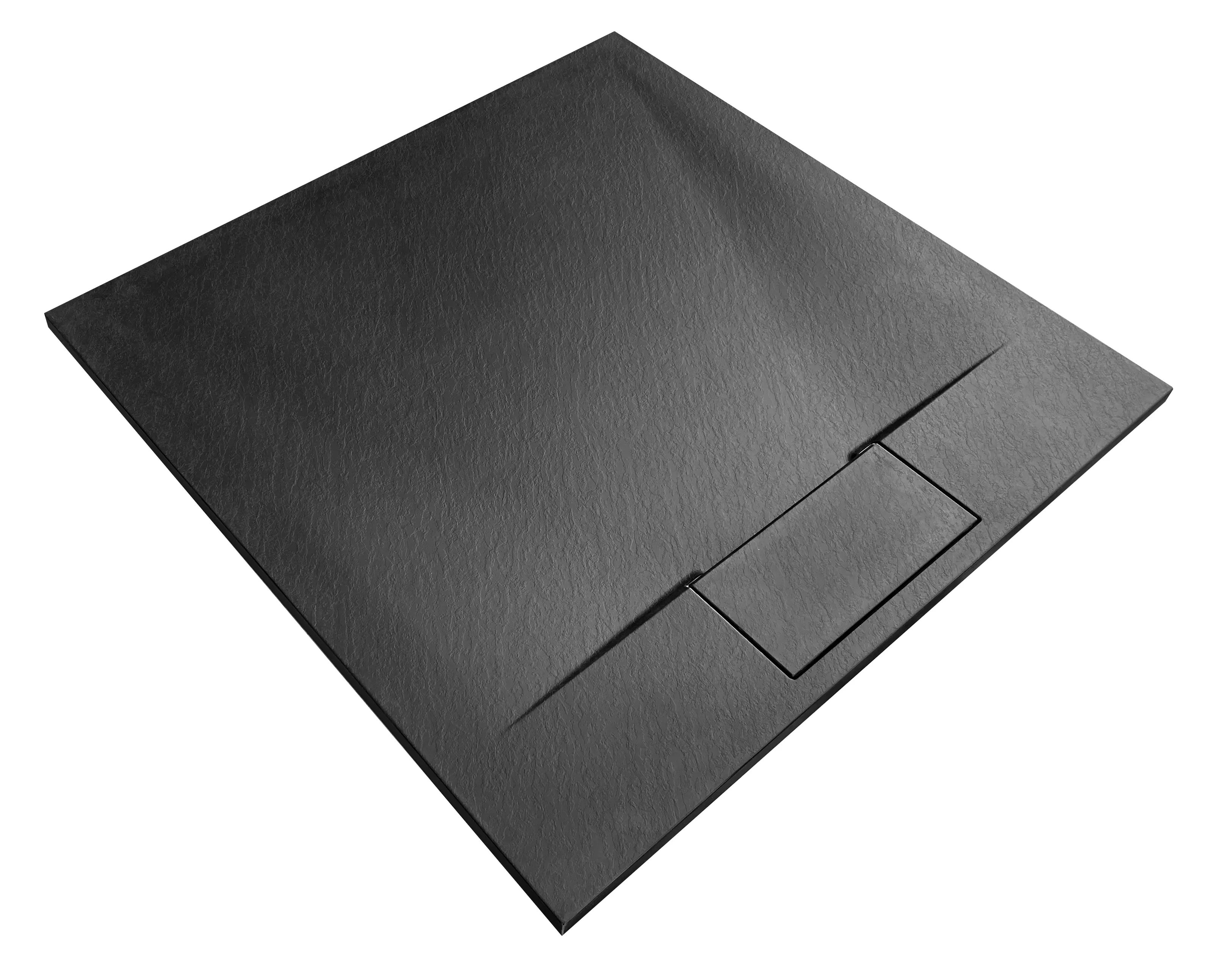 Cădiță duș din compozit/ABS mărime 90x90 cm formă pătrată culoare neagră model Bazalt Black [5]