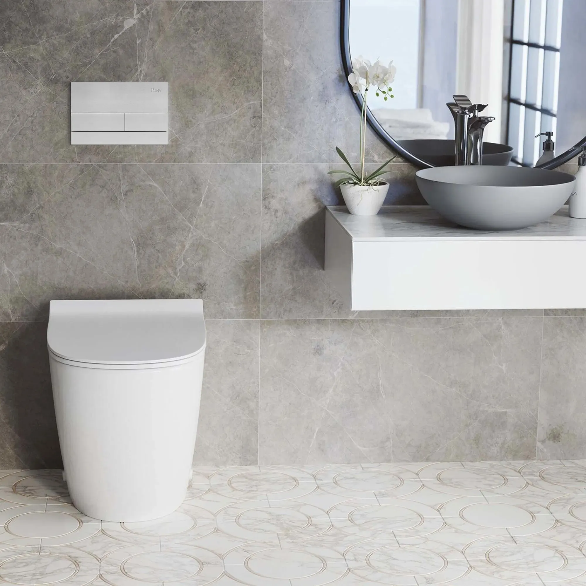 Cadru cu rezervor încastrat pentru wc + clapetă de acționare inclusă culoare oțel periat model pătrat K011A-Q Steel Brushed [2]