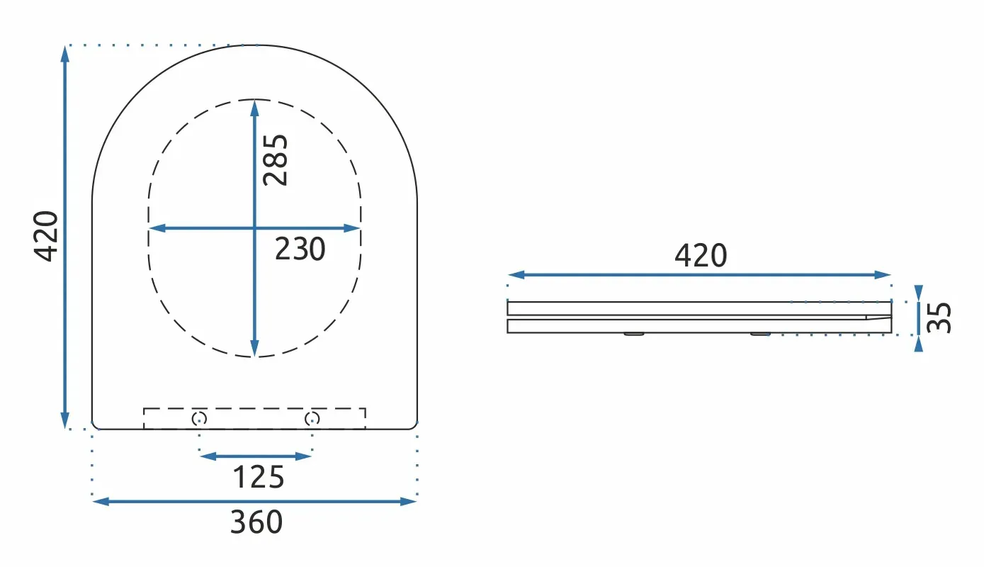 Capac vas wc culoare negru mat model închidere lentă Duroplast Soft Close Black Mat [5]