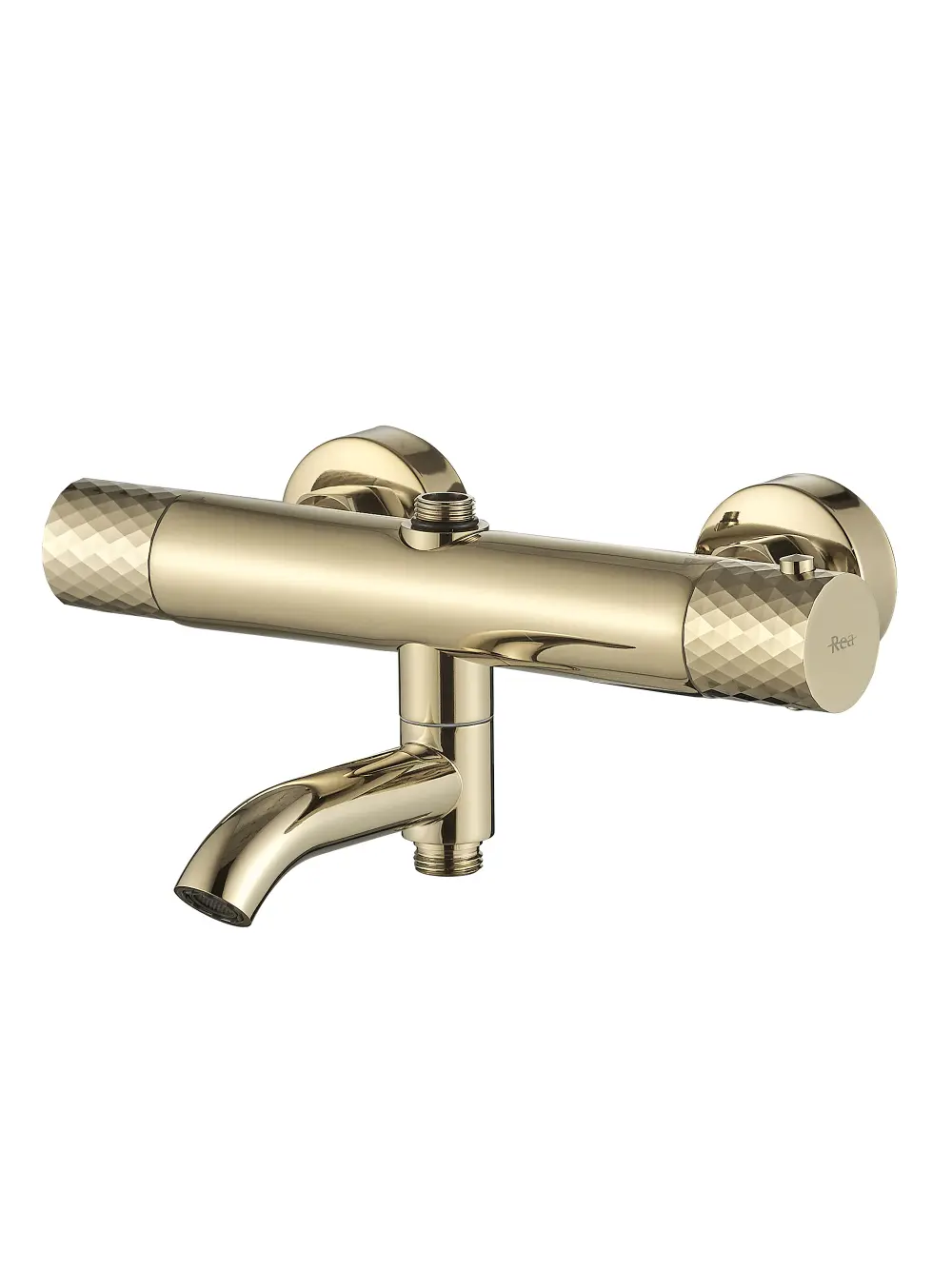 Coloana de duș cu termostat finisaj auriu lucios model Lungo Diamond Gold [4]