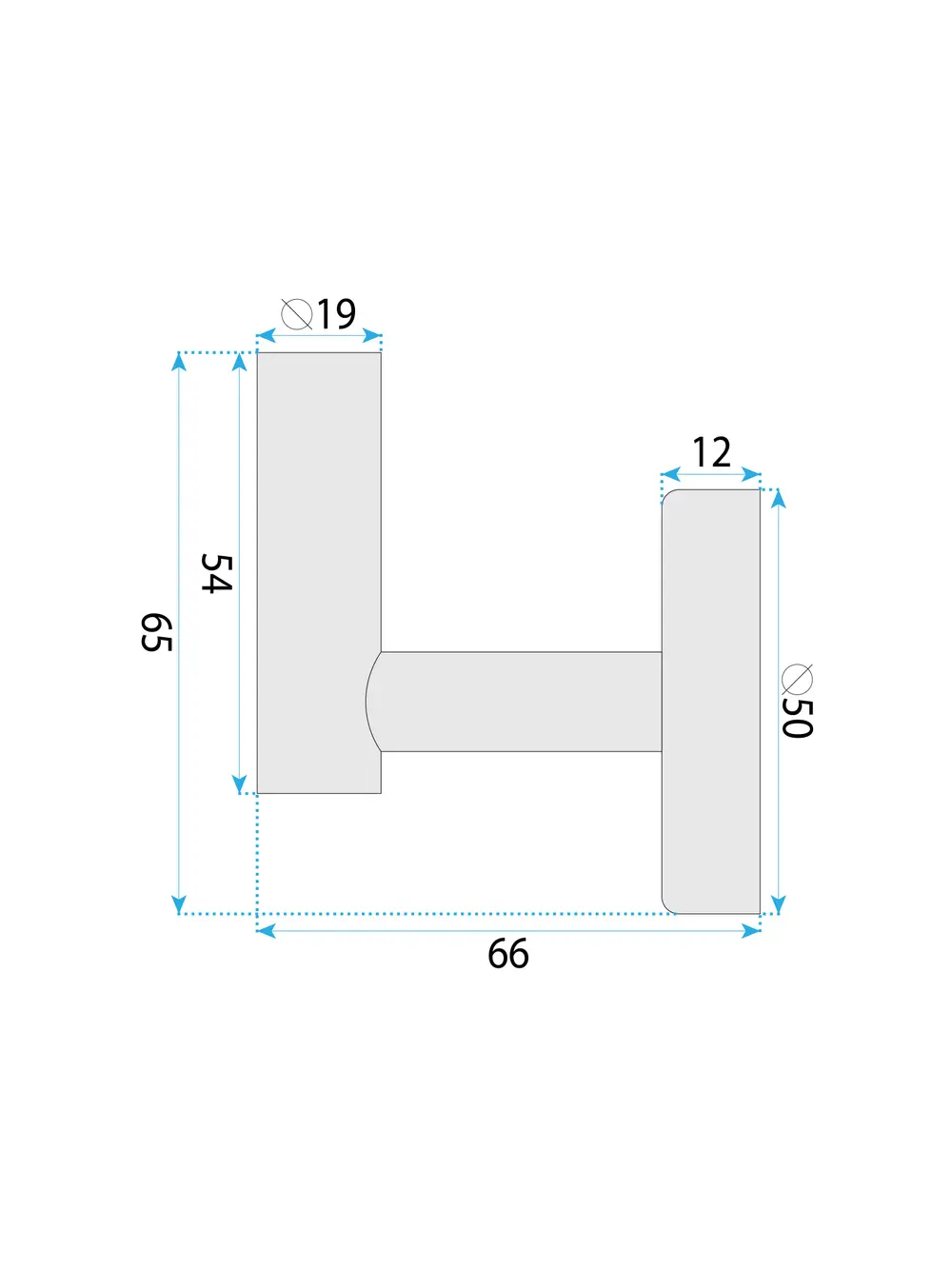 Cuier baie finisaj crom periat model Brush Nickel 6606 seria Modern [5]