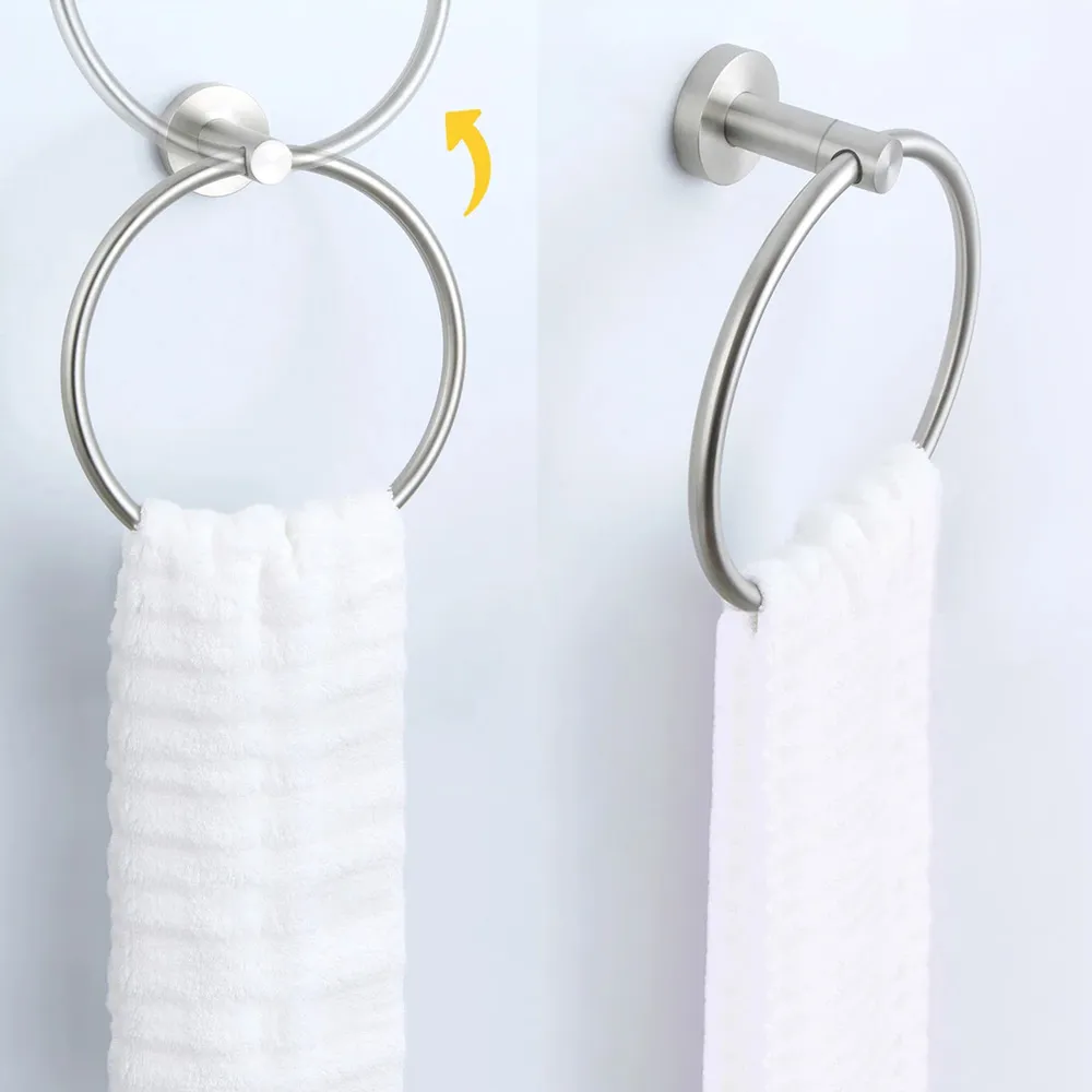 Suport prosop finisaj crom periat model rotund 332915 Mist 05 Brush Nickel [4]