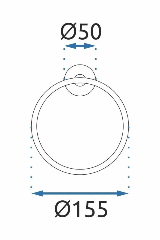 Suport prosop finisaj crom periat model rotund 332915 Mist 05 Brush Nickel [6]