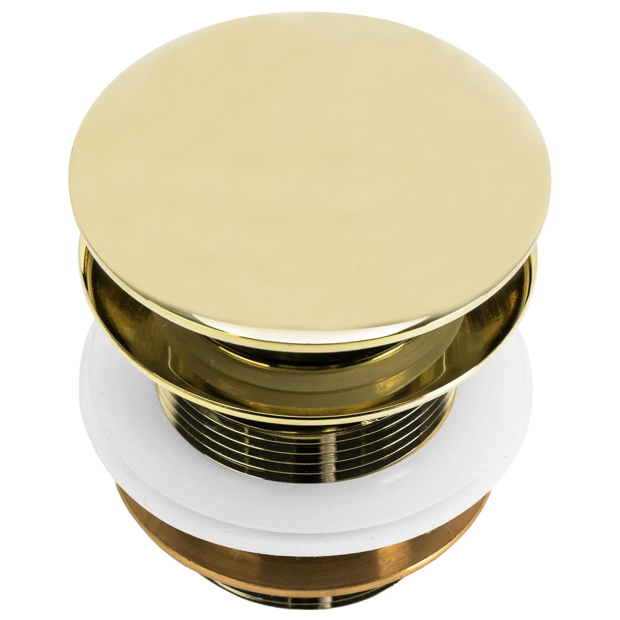 Dop pentru cadă universal culoare auriu lucios cu închidere click-clack model scurt Ventil Gold [3]