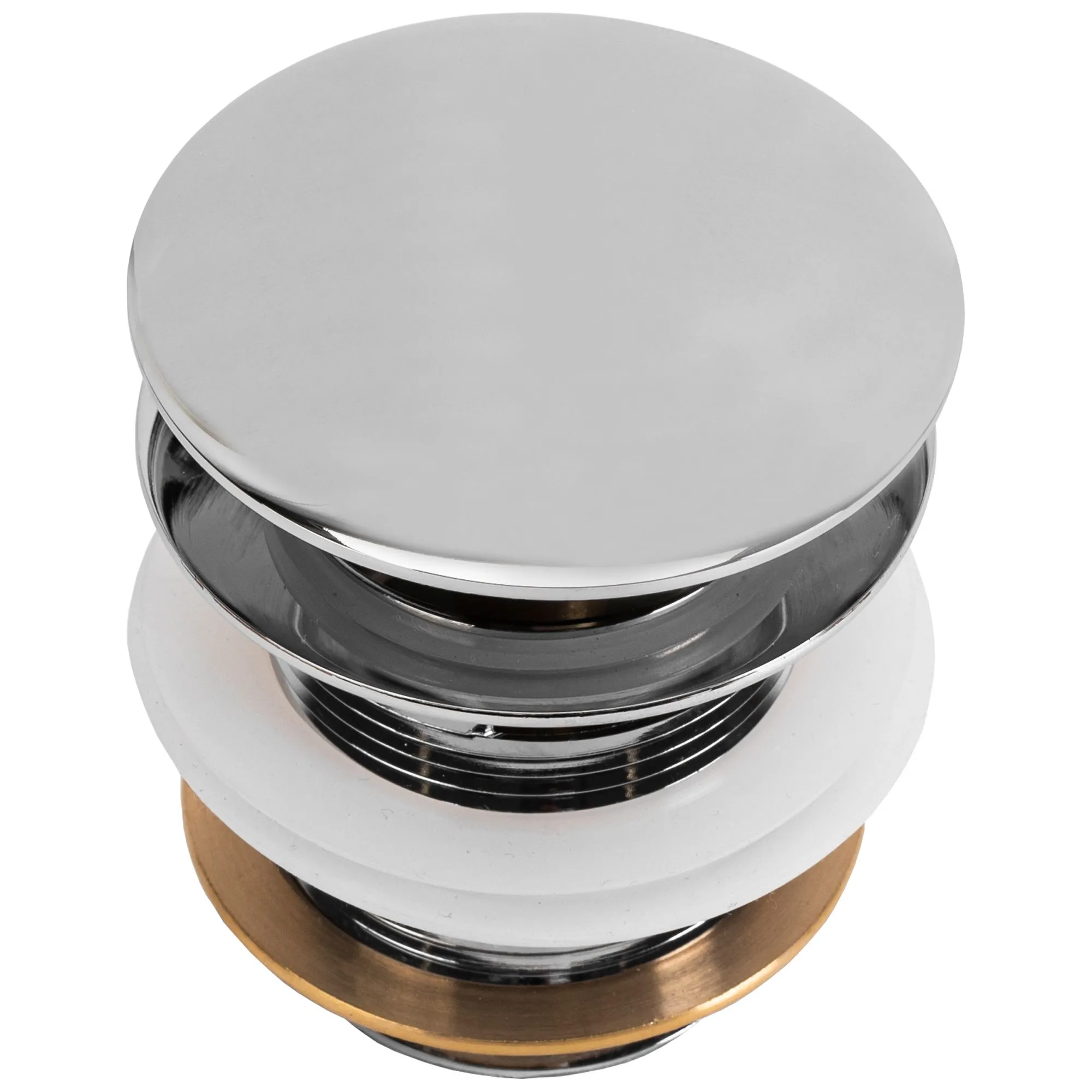 Dop pentru cadă universal culoare crom cu închidere click-clack model scurt Ventil Chrome [3]