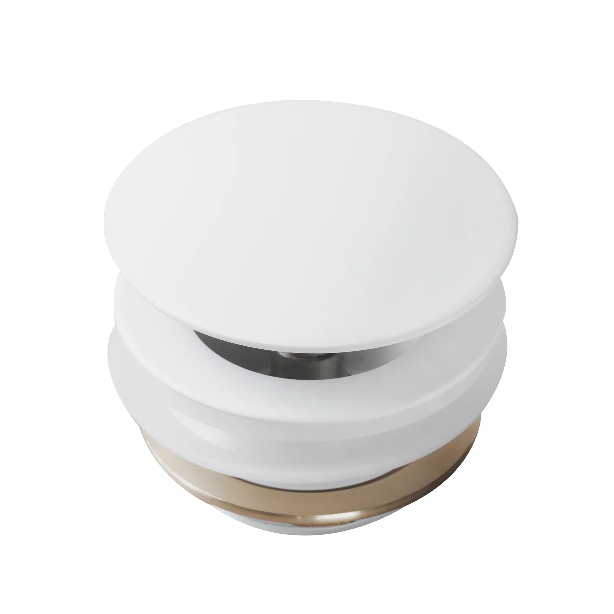 Dop pentru cadă universal finisaj alb  cu închidere click-clack model scurt Ventil White [3]