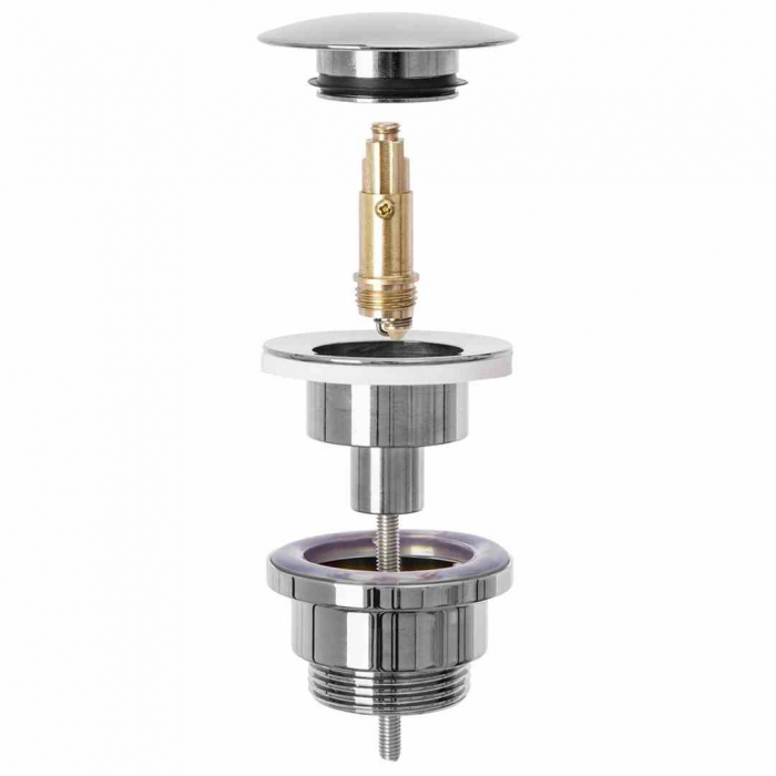 Dop pentru lavoar universal culoare crom lucios cu închidere click-clack model Ventil Chrome [3]