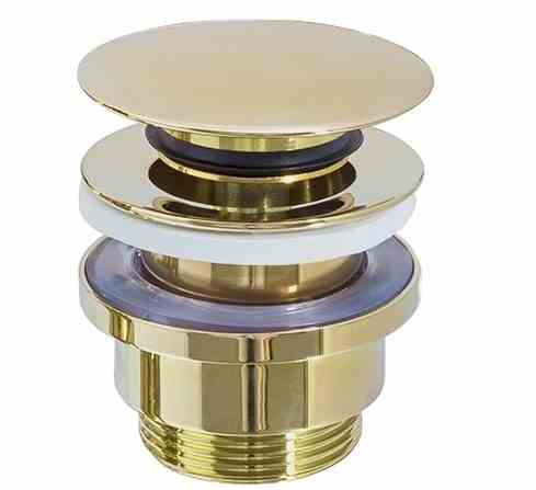 Dop pentru lavoar universal culoare auriu lucios cu închidere click-clack model Ventil Gold [2]