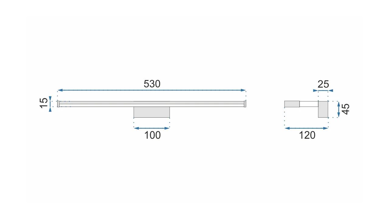 Aplică de baie LED pentru oglindă culoare crom lungime 53 cm model APP369 [6]
