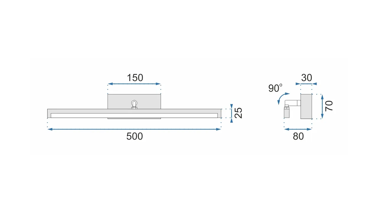 Aplică de baie LED pentru oglindă culoare albă lungime 50 cm model APP374 [7]