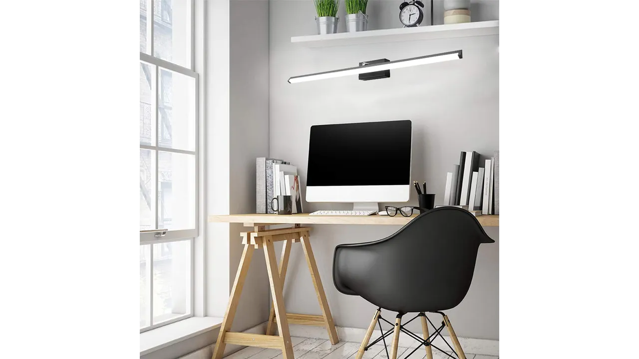 Aplică de baie LED pentru oglindă culoare neagră lungime 95 cm model APP375 [7]