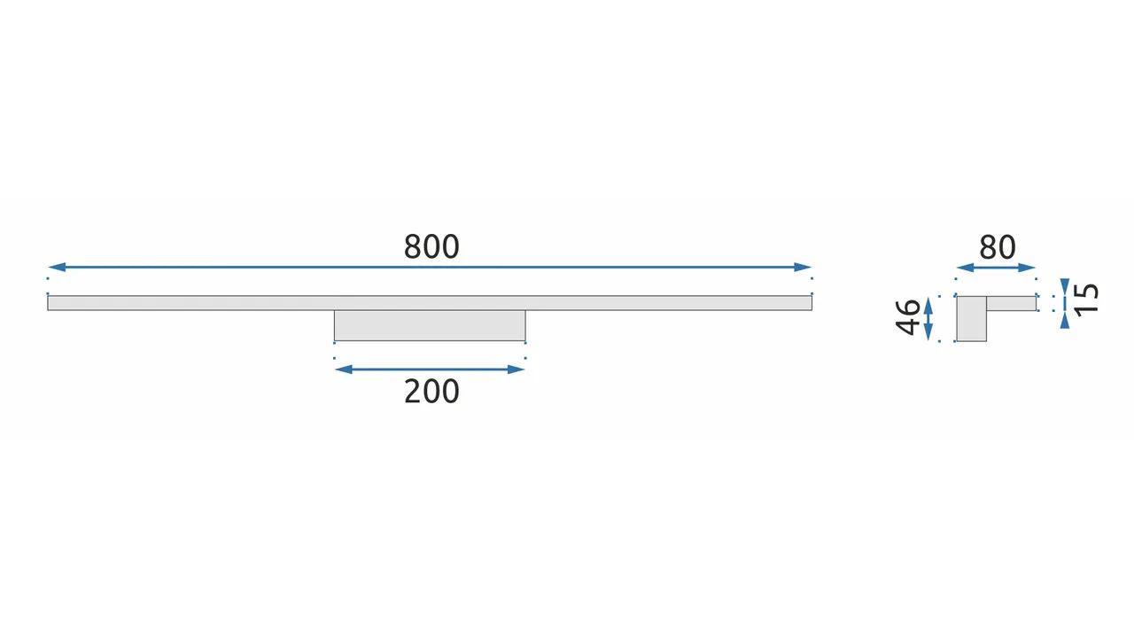 Aplică de baie LED pentru oglindă culoare aurie lungime 80 cm model APP837 [7]