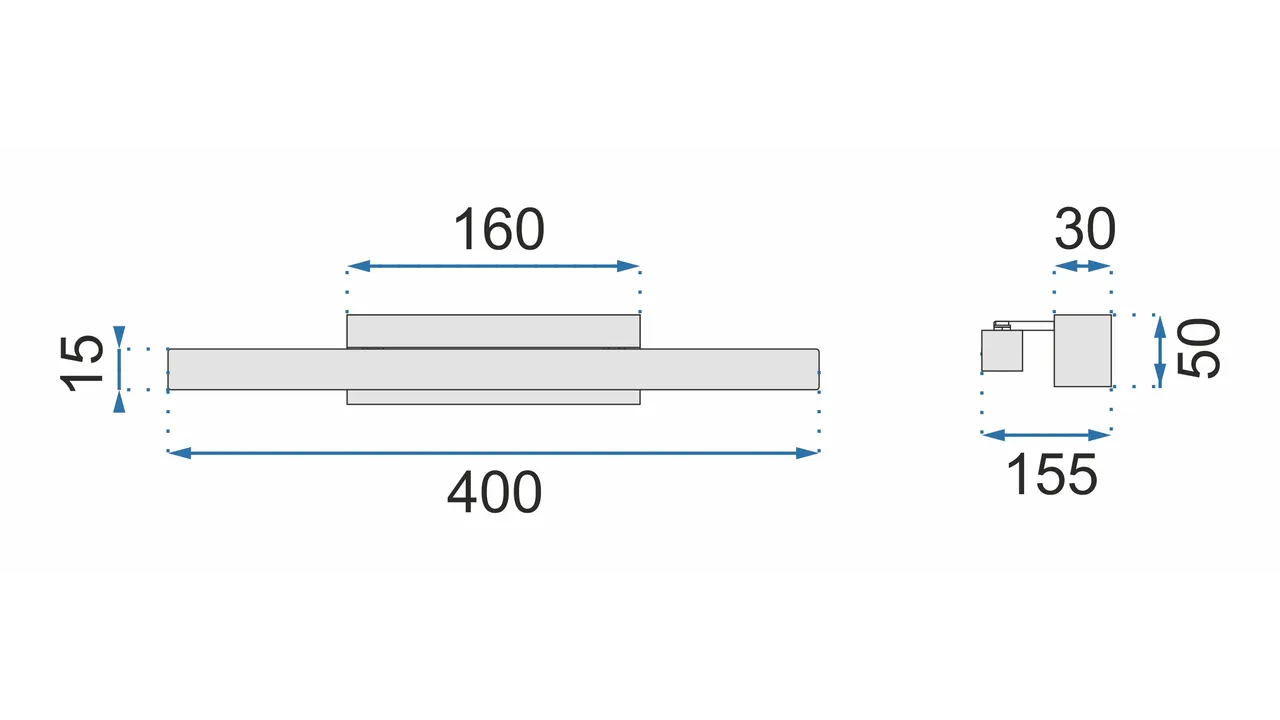 Aplică de baie LED pentru oglindă culoare aurie lungime 40 cm model APP833 [7]