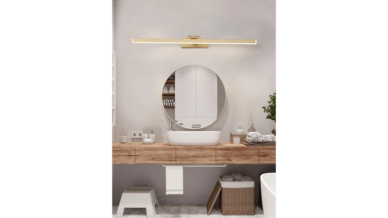 Aplică de baie LED pentru oglindă culoare aurie lungime 60 cm model APP834 [6]