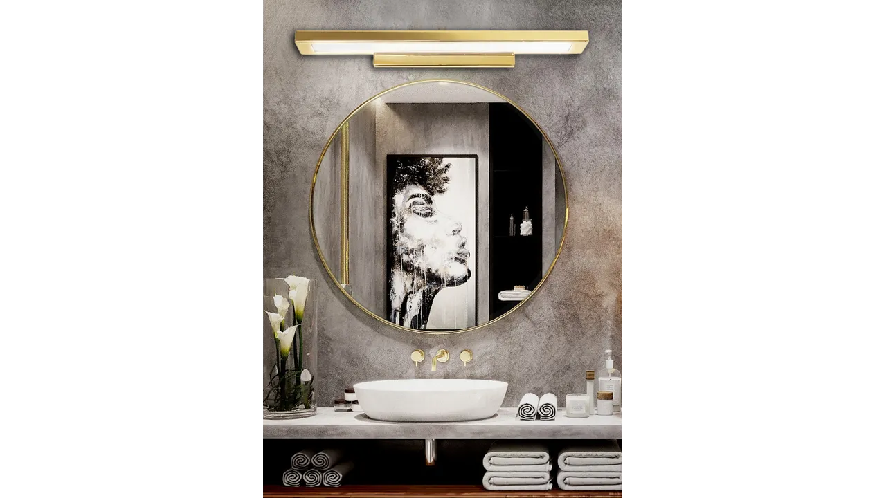 Aplică de baie LED pentru oglindă culoare aurie lungime 80 cm model APP837 [5]
